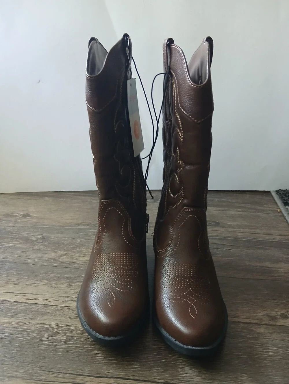 Cat & Jack Brown Tall Girls Western Boots